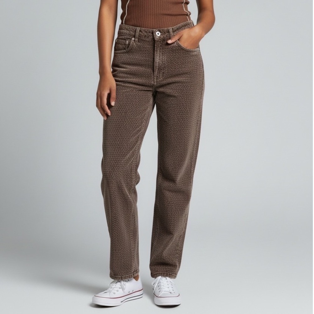 BDG High-Rise Baggy Jeans Women‎ 28 Brown Textured Corduroy Pants